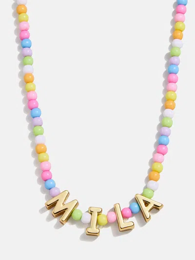 Baublebar Bead Mine Kids' Custom Name Necklace In Multi