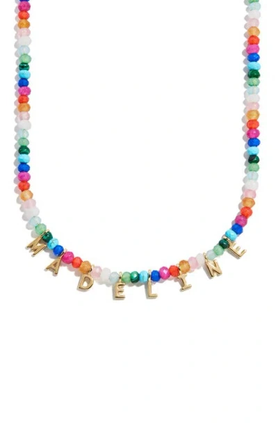Baublebar Beaded Custom Letter Necklace In Multi