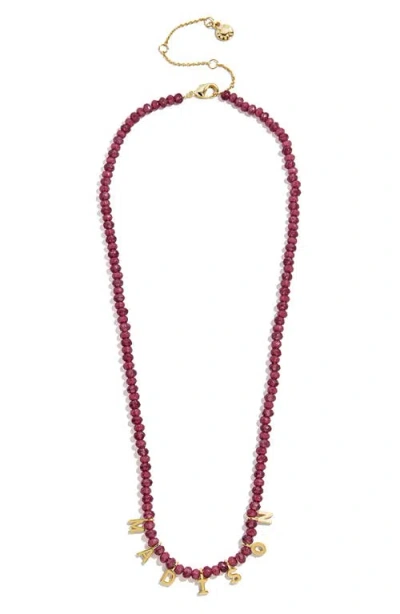 Baublebar Beaded Custom Letter Necklace In Red