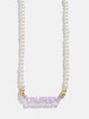 Baublebar Beaded Kids' Custom Nameplate Necklace In Neutral