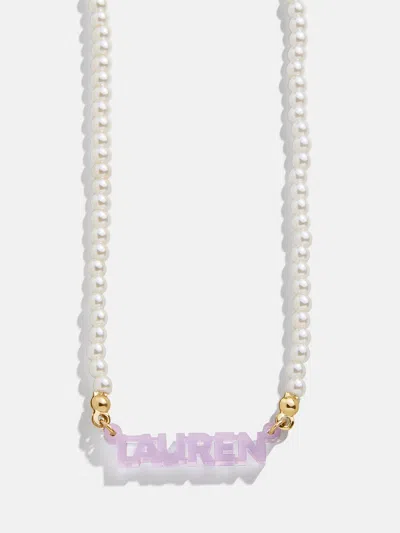 Baublebar Beaded Kids' Custom Nameplate Necklace In Neutral