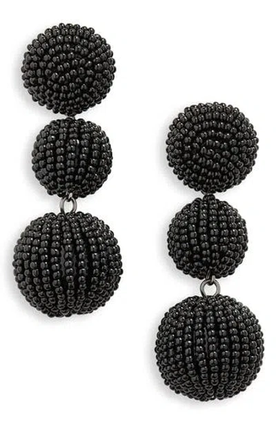 Baublebar Beaded Linear Drop Earrings In Black