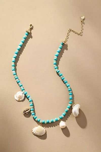 Baublebar Beck Shell Beaded Necklace In Gold
