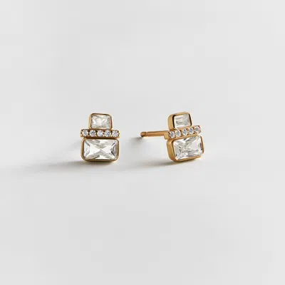 Baublebar Betty 14k Gold Crystal Stud Earrings