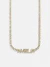 Baublebar Billie 18k Gold Tennis Custom Nameplate Necklace In Gold