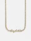 Baublebar Billie 18k Gold Tennis Custom Nameplate Necklace In Gold