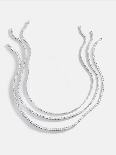 BAUBLEBAR BILLIE SILVER TENNIS NECKLACE