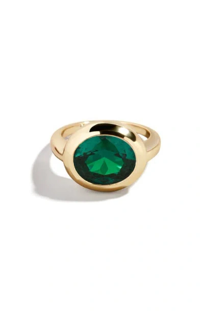 Baublebar Birthstone Oval Cubic Zirconia Ring In Green