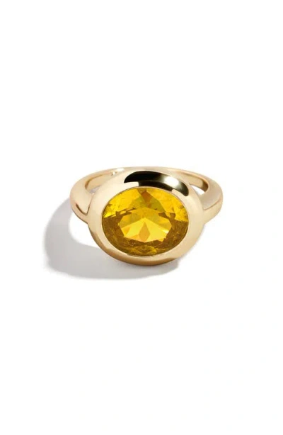 Baublebar Birthstone Oval Cubic Zirconia Ring In Pattern