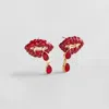 Baublebar Bite Back Vampire Earrings In Red