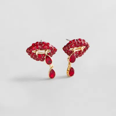Baublebar Bite Back Vampire Earrings In Red