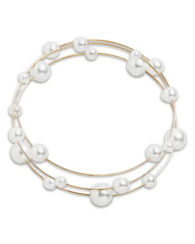 Baublebar Blair Glass Pearl Bracelets, Set Of Three In Gold