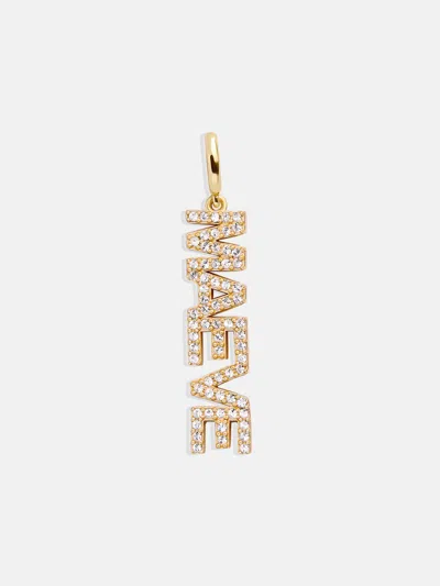 Baublebar Block Custom Nameplate Charm In Gold