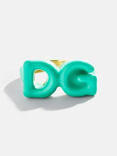 Baublebar Block Enamel Custom Initial Ring In Green