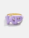 Baublebar Block Enamel Custom Initial Ring In Purple