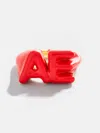 Baublebar Block Enamel Custom Initial Ring In Red