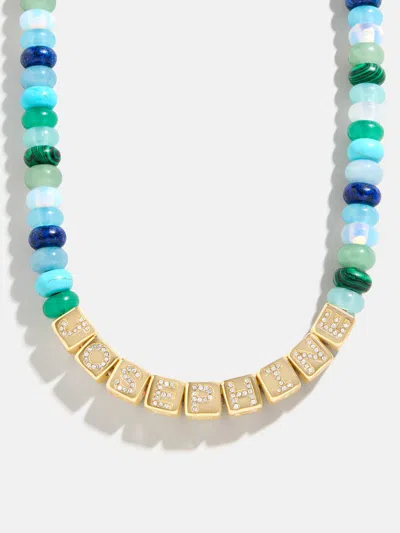 Baublebar Block Letter Beaded Custom Necklace In Gold