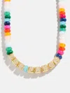 Baublebar Block Letter Beaded Custom Necklace In Gold