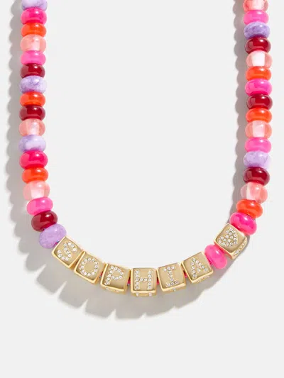Baublebar Block Letter Beaded Custom Necklace In Gold