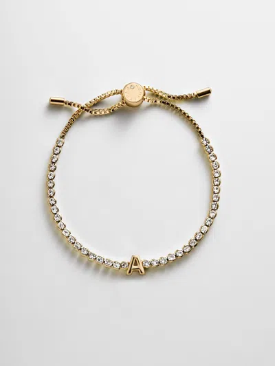 Baublebar Block Letter Tennis Bracelet In Gold