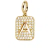 Baublebar Block Pavé Initial Cluster Charm In Brown