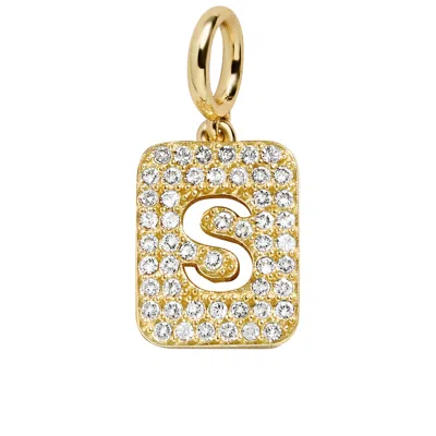 Baublebar Block Pavé Initial Cluster Charm In Neutral