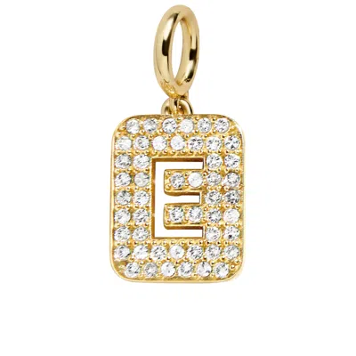 Baublebar Block Pavé Initial Cluster Charm In Orange
