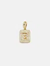 Baublebar Block Pavé Initial Cluster Charm In Gold