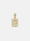 Baublebar Block Pavé Initial Cluster Charm In Gold