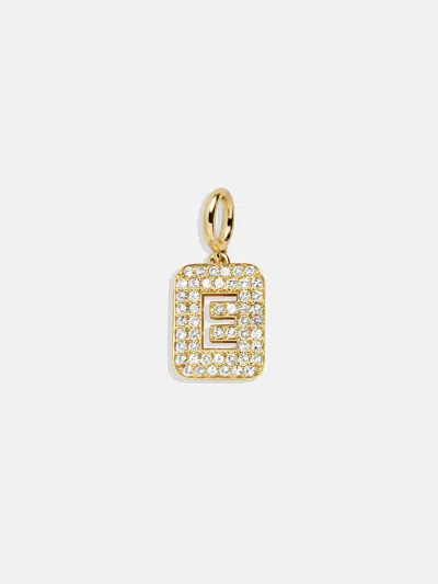 Baublebar Block Pavé Initial Cluster Charm In Gold