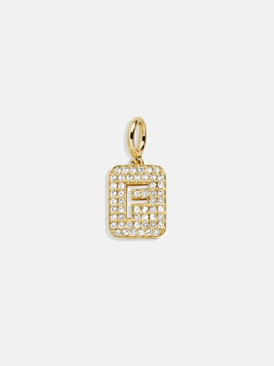 Baublebar Block Pavé Initial Cluster Charm In Gold