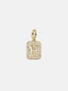 Baublebar Block Pavé Initial Cluster Charm In Gold