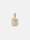 Baublebar Block Pavé Initial Cluster Charm In Gold