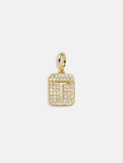 Baublebar Block Pavé Initial Cluster Charm In Gold