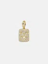 Baublebar Block Pavé Initial Cluster Charm In Gold