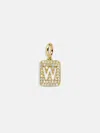 Baublebar Block Pavé Initial Cluster Charm In Gold
