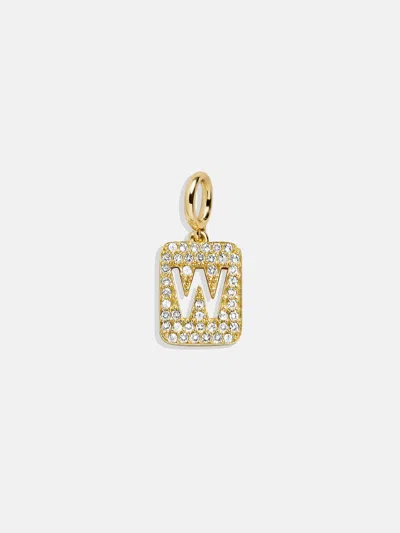 Baublebar Block Pavé Initial Cluster Charm In Gold