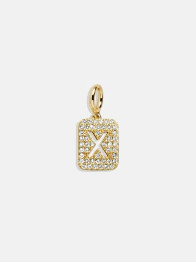 Baublebar Block Pavé Initial Cluster Charm In Gold