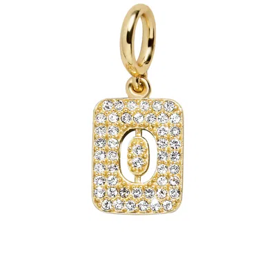 Baublebar Block Pavé Number Cluster Charm In Burgundy