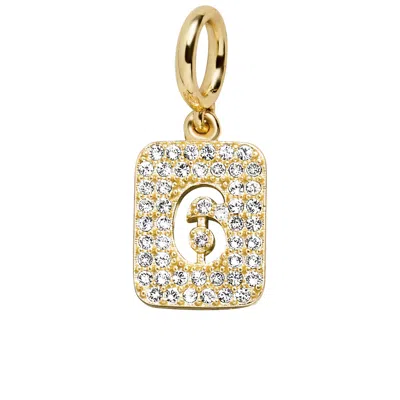 Baublebar Block Pavé Number Cluster Charm In Gold