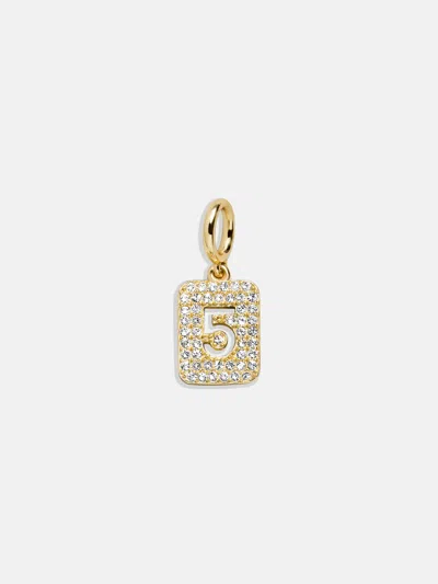 Baublebar Block Pavé Number Cluster Charm In Gold
