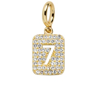 Baublebar Block Pavé Number Cluster Charm In Gold