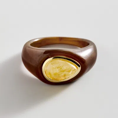 Baublebar Bold Idea Chunky Statement Ring In Brown