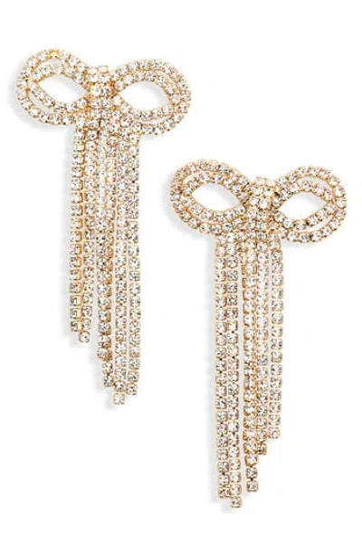 Baublebar Bow Linear Drop Earrings In Gold