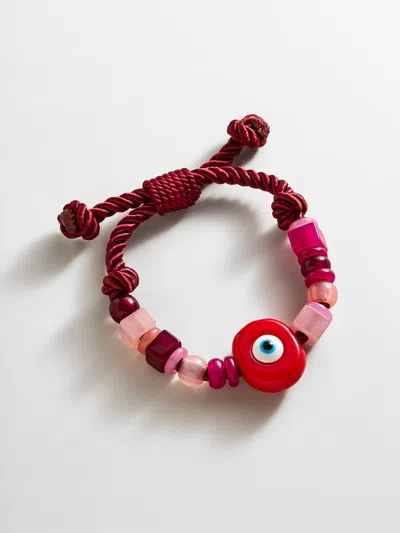 Baublebar Bright Eyed Beaded Bracelet In Red