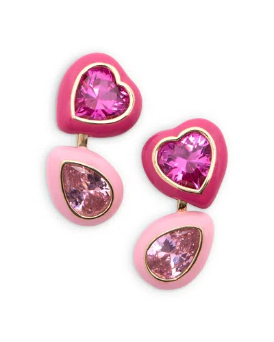 Baublebar Brynn Heart Earrings In Pink