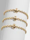Baublebar Bubble Initial Custom Chain Bracelet In Gold