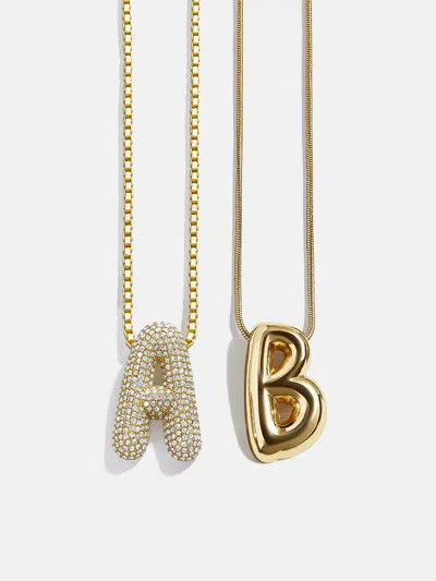 Baublebar Bubble Initial Necklace In Gold