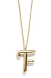 Baublebar Bubble Initial Necklace In Gold F