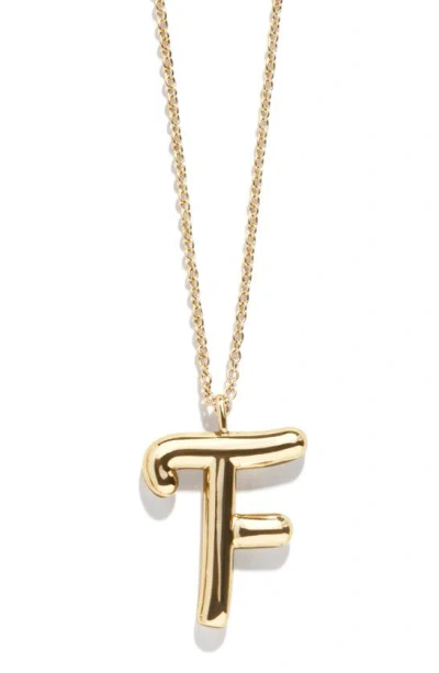 Baublebar Bubble Initial Necklace In Gold F